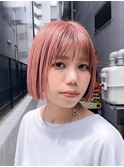 ボブ/ピンクベージュ