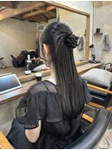 星華,黒髪,ネビージュ,小顔,ヘアセット,ヘアアレンジ