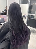 【ALIVE 夕貴】色落ちシルバーのパープルグラデーションカラー
