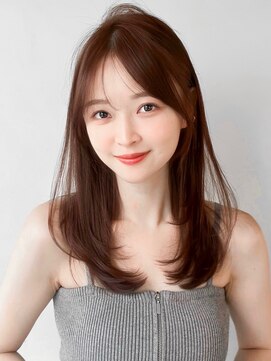 キリ 表参道(kyli) 艶感20代30代40代◎斜めバングくせ毛風カール前髪ワンカール