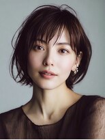 ハーツ(Heart's)&nbsp;ショートボブレイヤー白髪ぼかし透明感カラー４０代５０代６０代