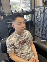 ヒロザバーバー(HIRO THE BARBER)&nbsp;アップバングショート 宇部市/理容室/理容院/メンズカット