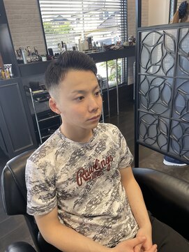 ヒロザバーバー(HIRO THE BARBER) アップバングショート 宇部市/理容室/理容院/メンズカット