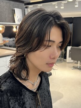 アンサー 渋谷(ANSWER) メンズミディアム メンズボブ シースルーボブ