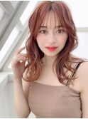 ミディアムレイヤー 美髪 透明感 イメチェン くびれ 髪質改善