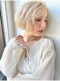 ニュアンスパーマ/ハイトーンベージュ/デジパ/ショートp川口