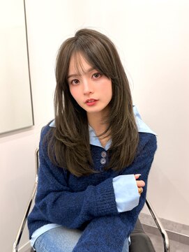 ディジョン 自由ヶ丘(Dijon) 韓国顔まわりレイヤーカットグレージュオリーブベージュブラウン