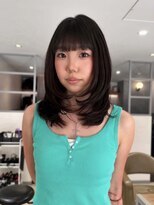 アース 高円寺店(HAIR & MAKE EARTH)&nbsp;顎下ミディアムレイヤー〔@x__xrn03 〕