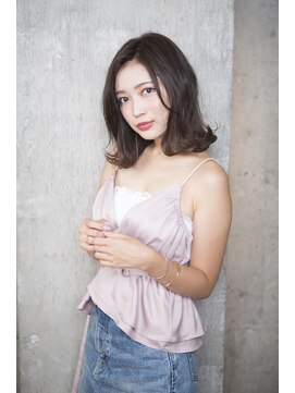 サロンドミルク 原宿(salon de MiLK) 【salon de MiLK 原宿】外ハネウェーブ×柔らかアッシュ