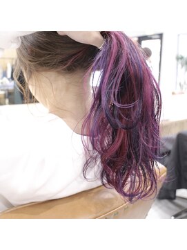 デコヘアーフラッペ(DECO HAIR frappe) 毛先にパープルとピンク