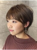耳掛けショートボブ