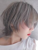 リアイス(Re:ICE) ミニウルフ/くすみブルー/流れるレイヤー/インナーハイライト