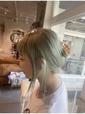 ダブルカラー 　アッシュグリーン