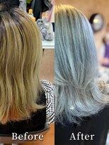 アークスヘアー&nbsp;くびれ韓国風ホワイト◇サファイヤカラー透明感美肌