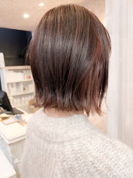 キャアリー(Caary) 福山市Caary人気インナーカラーラベンダーグレージュ外ハネボブ