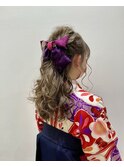 卒業式 ハーフアップ