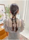 ヘアセットヘアアレンジタイト二次会パーティー大人美人