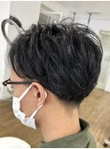 MEN'S HAIR  センターパート ツイストスパイラル コンマヘア