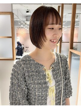 ラミエ バイ メルト 吉祥寺(lamie by melt) "久保田"まとまるボブ顔まわりウルフ地毛風ストレート艶髪