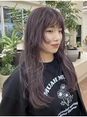 透明感たっぷりラベンダーグレージュ×顔まわりレイヤー