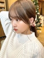 結んでも小顔 顔周りカット サイドバング おくれ毛 小顔ヘア
