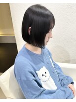 ユーフォリア 新宿店(Euphoria) 艶感グレージュ切りっぱなしボブ大人可愛い似合わせカット