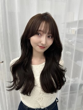 ハピネス 梅田茶屋町店(HAPPINESS) 韓国ヘア/ロングレイヤー/顔周りカット/ブリーチなし/グレージュ