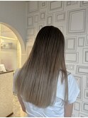 バレイヤージュ　シルバー