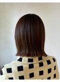 切りぱなしロブ+ラベンダーアッシュ
