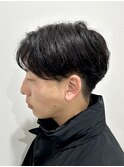センターパートシャドウパーマニュアンスパーマメンズカット
