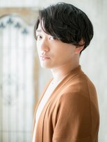 メンズヘア ビーセカンド 草加店(MENS HAIR B-2)&nbsp;20代30代ブラックかき上げ斜めバングマッシュX草加