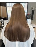 30代40代髪質改善ココアブラウン感ストレート透明感赤み消し