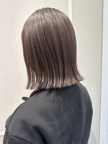 (銀座)切りっぱなしボブ　ブラウンカラー