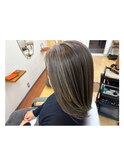 フェイスラインハイライト 髪質改善