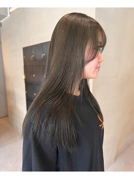 ヘアー アイス ルーチェ(HAIR ICI LUCE) ブリーチなしオリーブグレージュカラーカーキカラー/中西