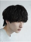 大分メンズ重めナチュラルマッシュ無造作シャドウパーマ