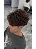 【Ryo】フェザーパーマブラウンカラー