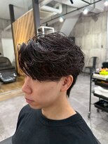 ビカムメンズヘアー 栄店(become men's hair)&nbsp;フェザーパーマ/センターパート/名古屋/栄