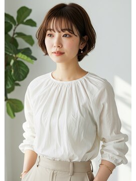 フルショウ 栄店(FURUSHO) ナチュラルブラウン/ニュアンスパーマ/小顔みせボブ