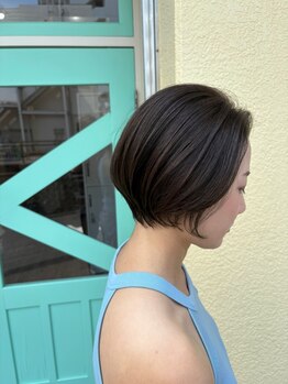 ソルチュナ 衣笠(SOLTUNA)の写真/小顔魅せショートが大人気！再現性抜群で朝のスタイリングも楽になるサロン。