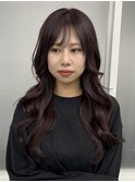 艶感マロンレッド×ロングレイヤー