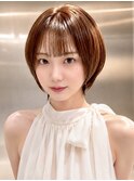【福島】アースカラー耳かけくびれヘアショートボブ新宿