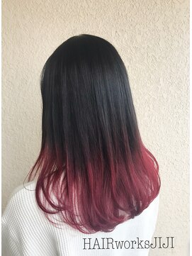 ヘアーワークス ジジ(HAIR works JIJI) チェリーレッドグラデーション