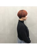 N/92co. 襟足刈り上げマッシュショート×オレンジ