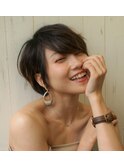 大人かわいい小顔ひし形ショートボブ20代30代40代