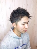 カルフール ロコ 草加西口店(Carrefour LOCO) 【メンズスタイル】アップバング×束感