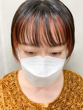 テトヘアー(teto hair) フェイスフレーミング、インナーカラー、ペールピンク