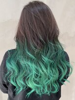 ソース ヘア アトリエ 京橋(Source hair atelier) グリーングラデーション