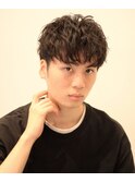 爽やかスーツ短髪束感モテる無造作ツイストスパイラル