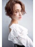 愛い エアリーウェーブ前髪なしショートボブ20代30代40代